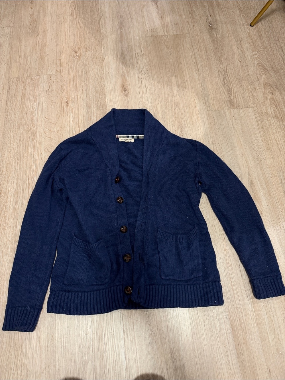 Classic Navy Collar Women's Cardigan Sweater Burberry